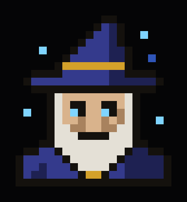Mage class portrait from the browser RPG PEON