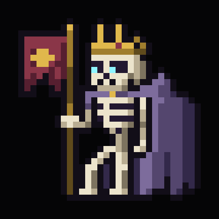 Ossian, the Hollow King, a weekly raid threat in the browser RPG PEON